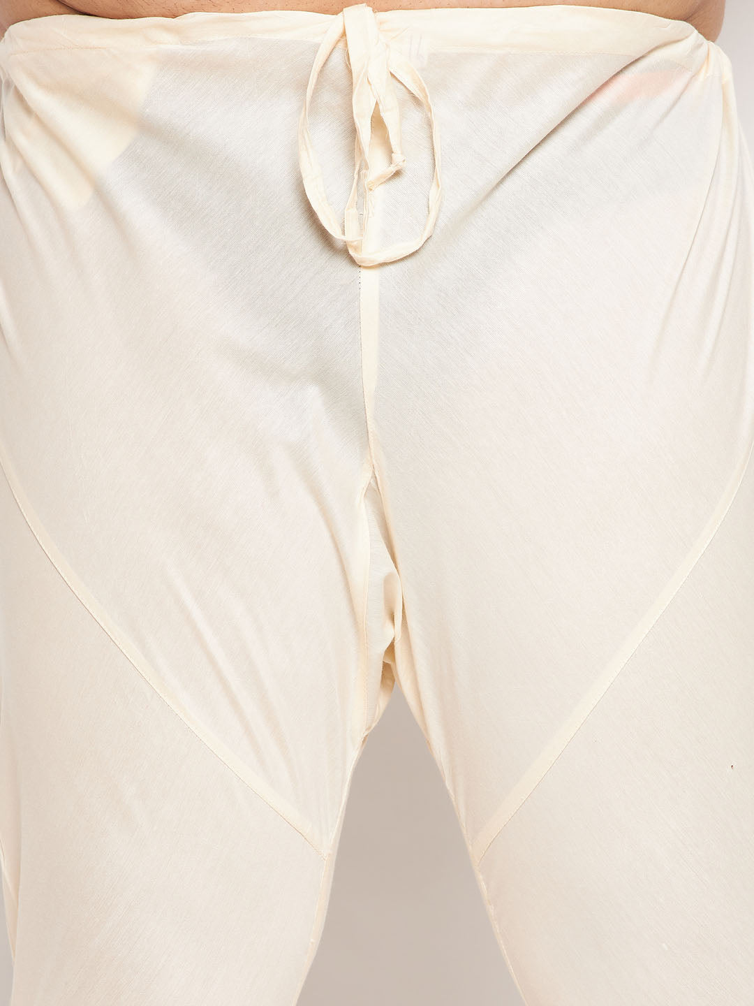 Plus Men's Yellow Silk Blend Kurta Pyjama Set