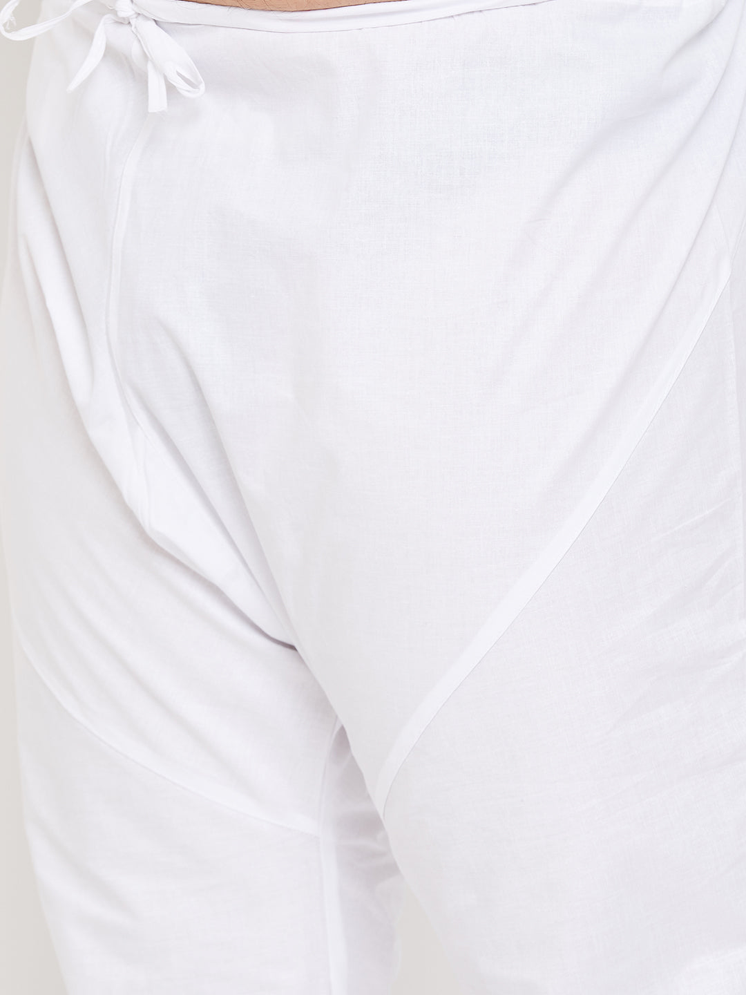 Men's Plus Size Black Cotton Kurta And Pyjama Set