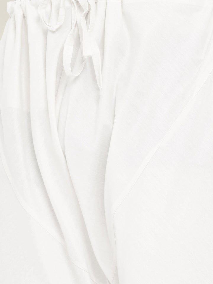 Men's Plus Size Purple And Cream Cotton Blend Kurta Pyjama Set