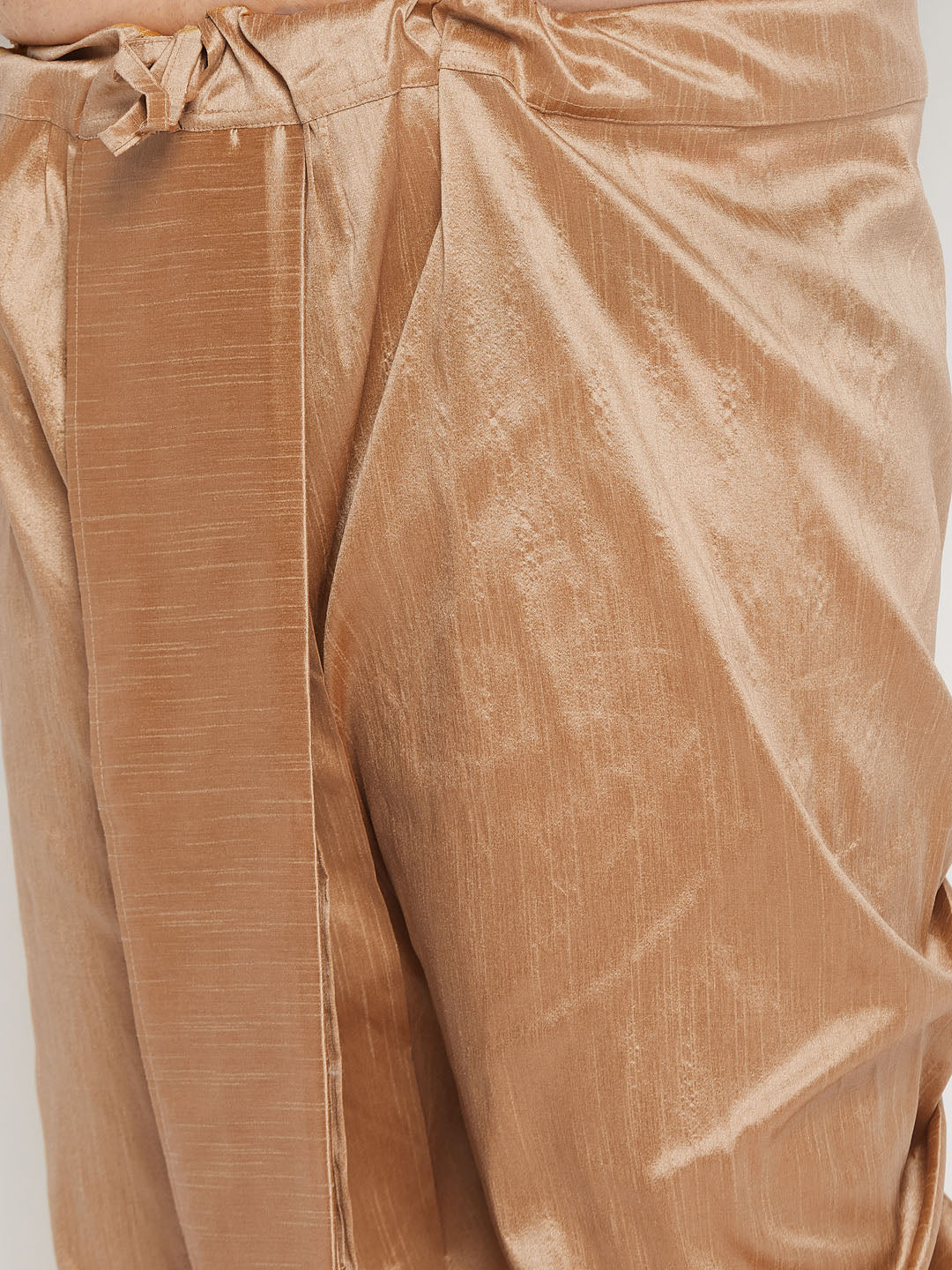 Men's Plus Size Navy Blue Zari Weaved Kurta Dhoti Set