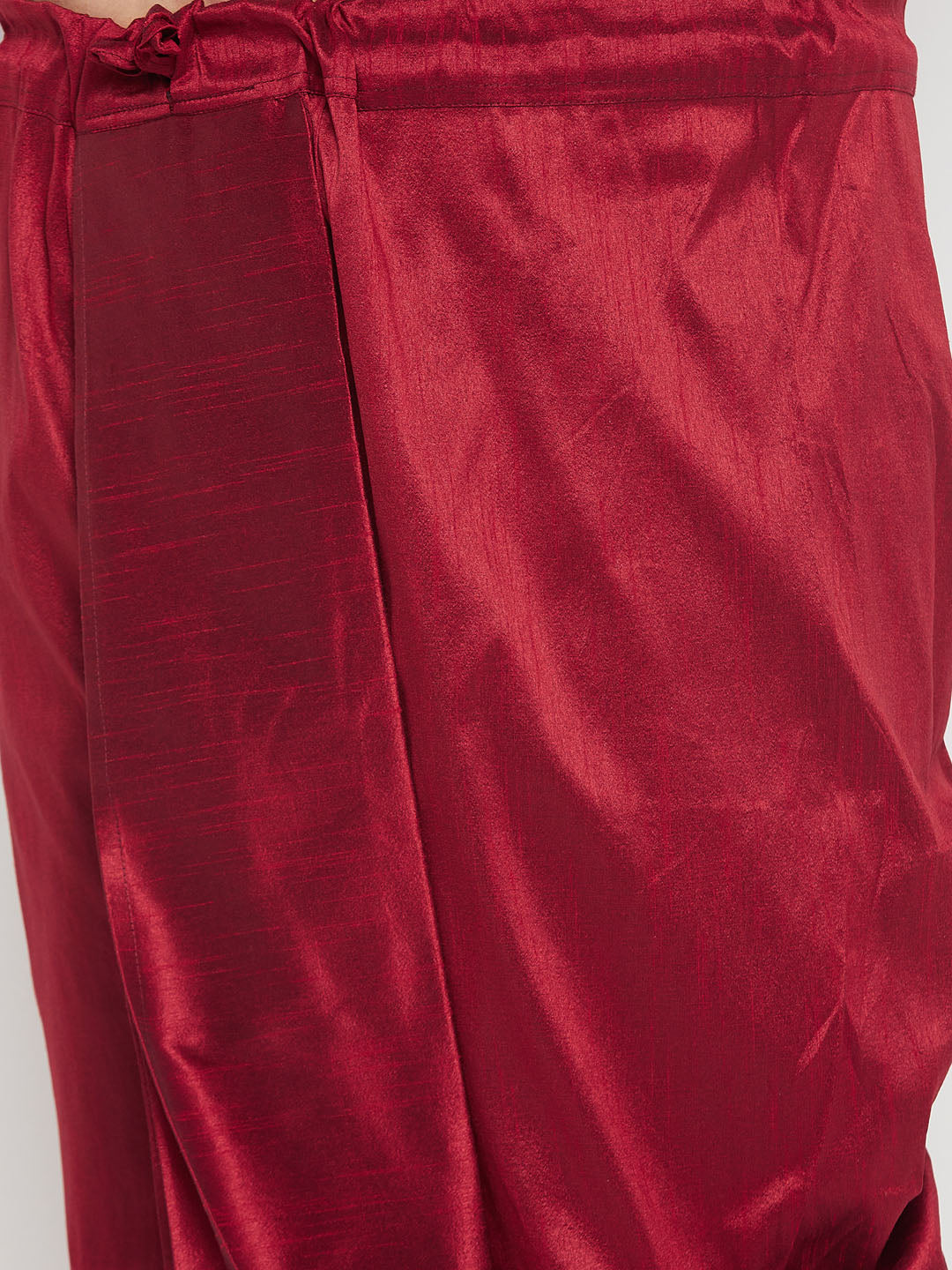 Men's Plus Size Gold Zari Weaved Kurta Dhoti Set