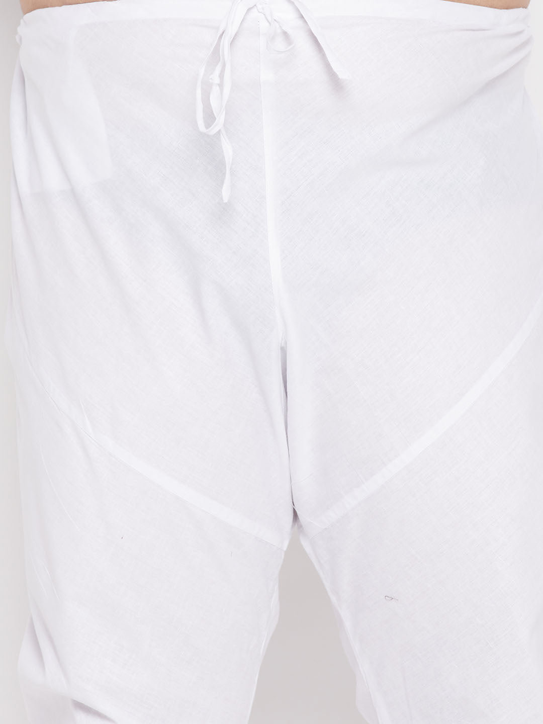 Men's Plus Size Black Chikankari Embroidered Kurta And White Pyjama Set