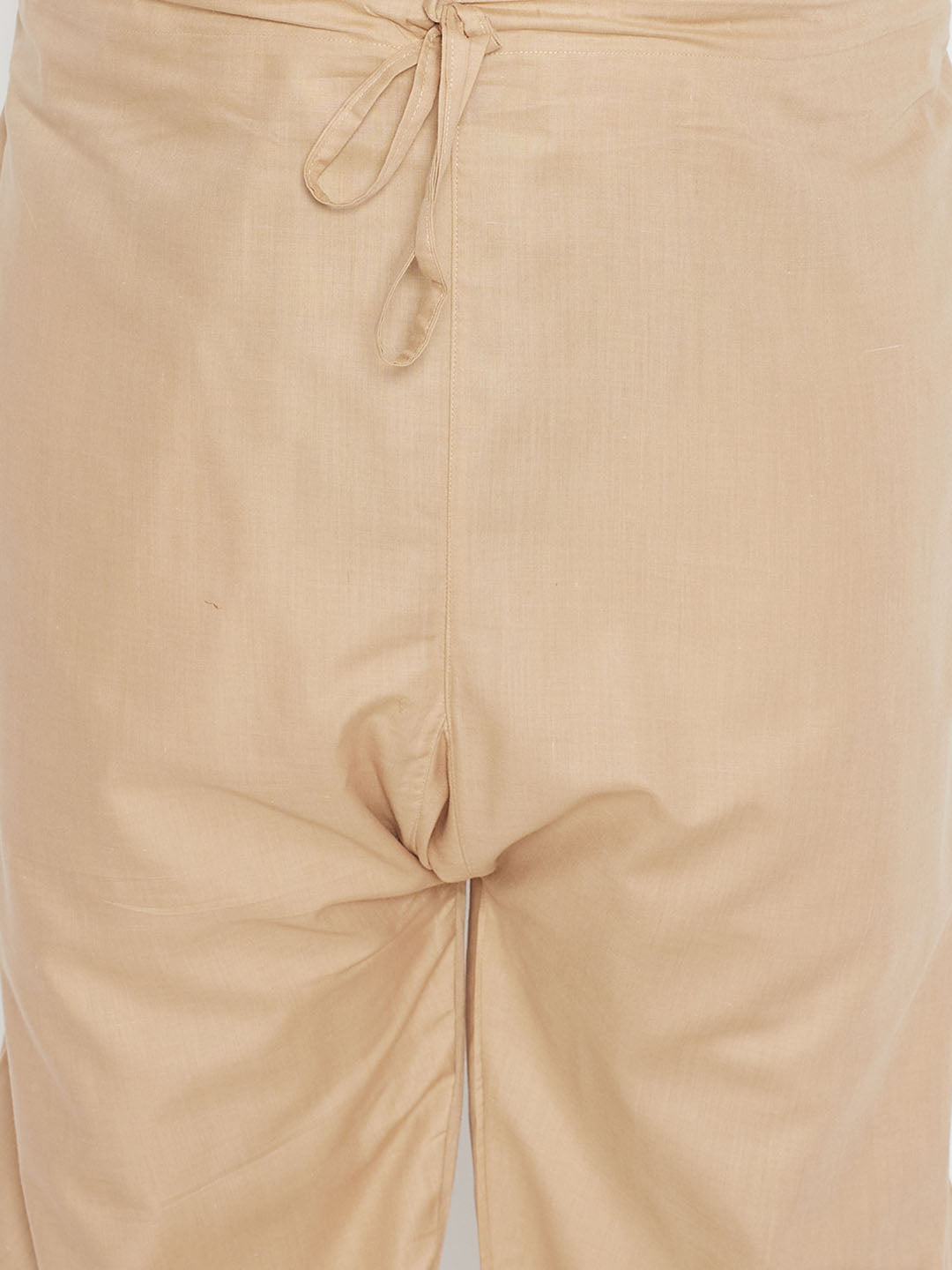 Men's Plus Size Light Brown Cotton Blend Pathani Set