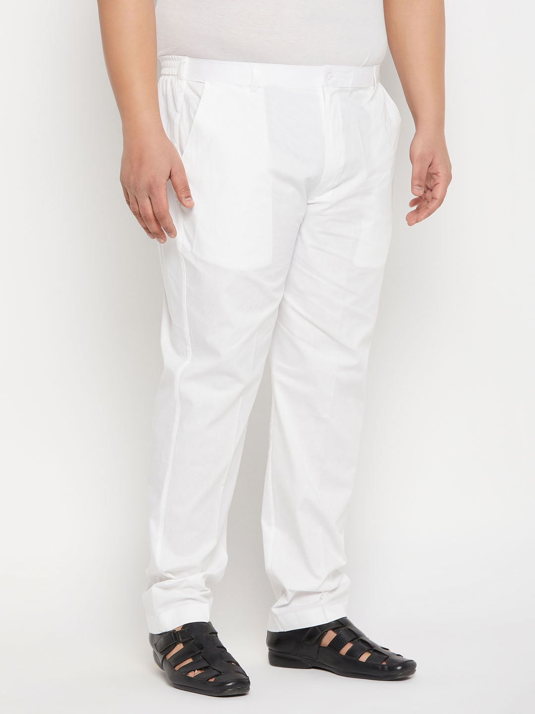 Men's Plus Size White Pant Style Pyjama