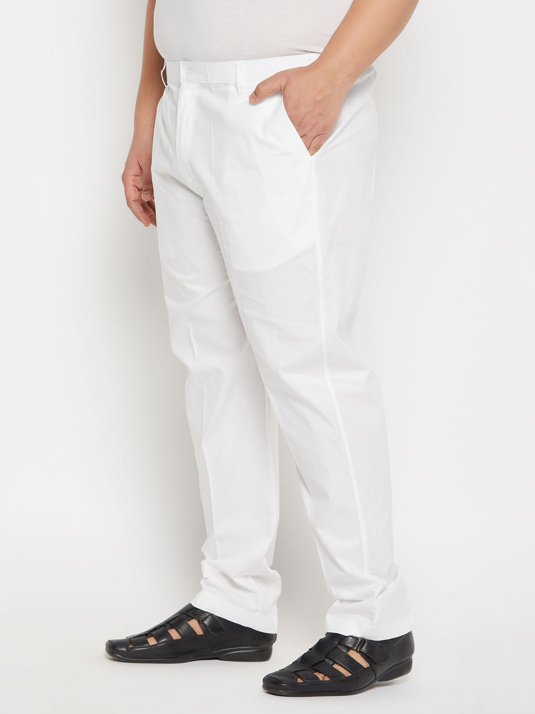 Men's Plus Size White Pant Style Pyjama