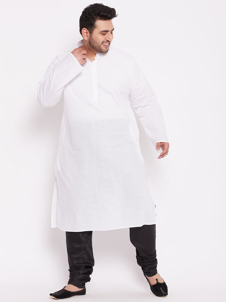 Men's  Plus Size Black Silk Blend Pyjama