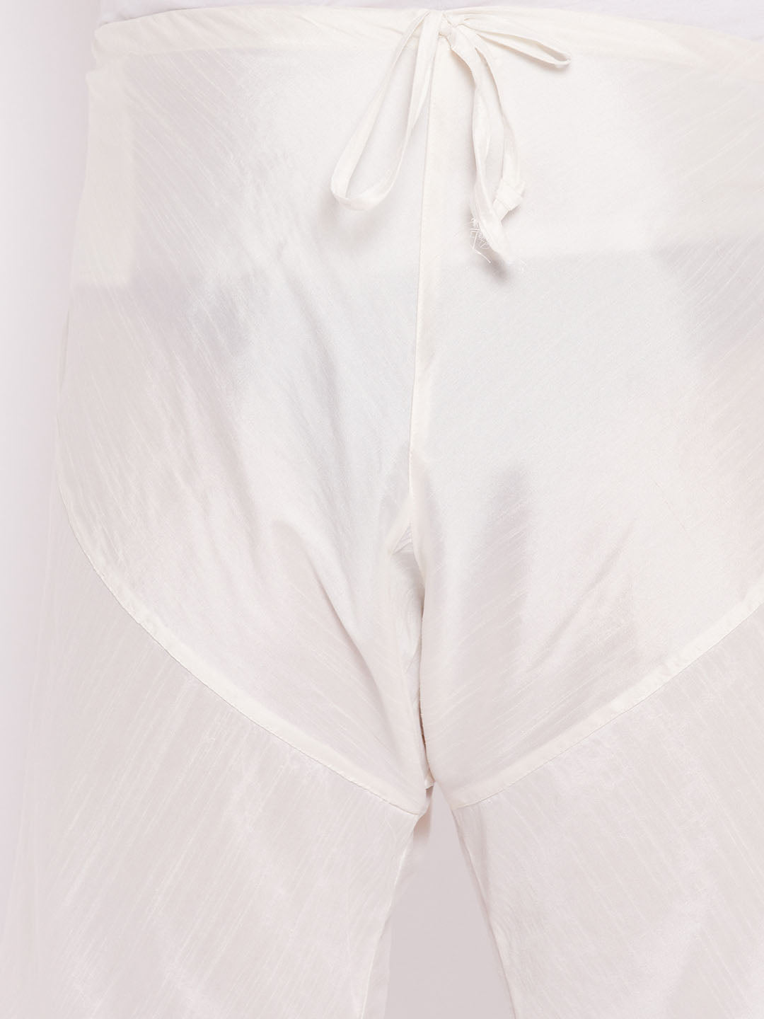 Men's Plus Size Cream Solid Relax Fit Churidar