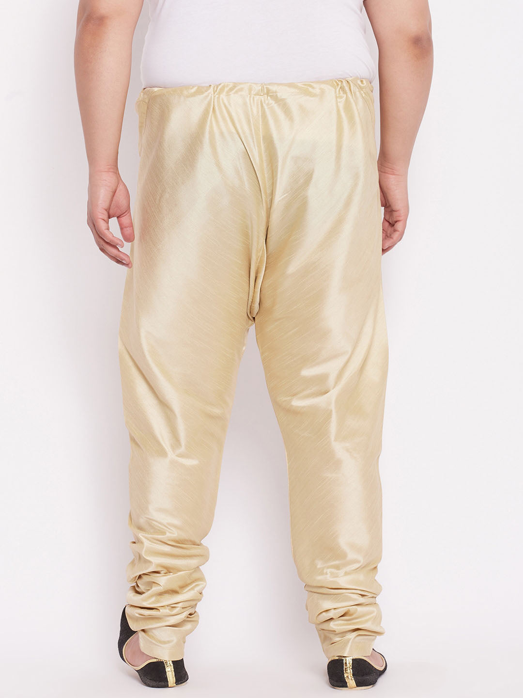 Men's Plus Size Gold Cotton Silk Blend Pyjama