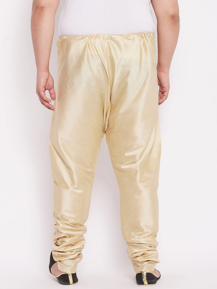 Men's Plus Size Gold Cotton Silk Blend Pyjama