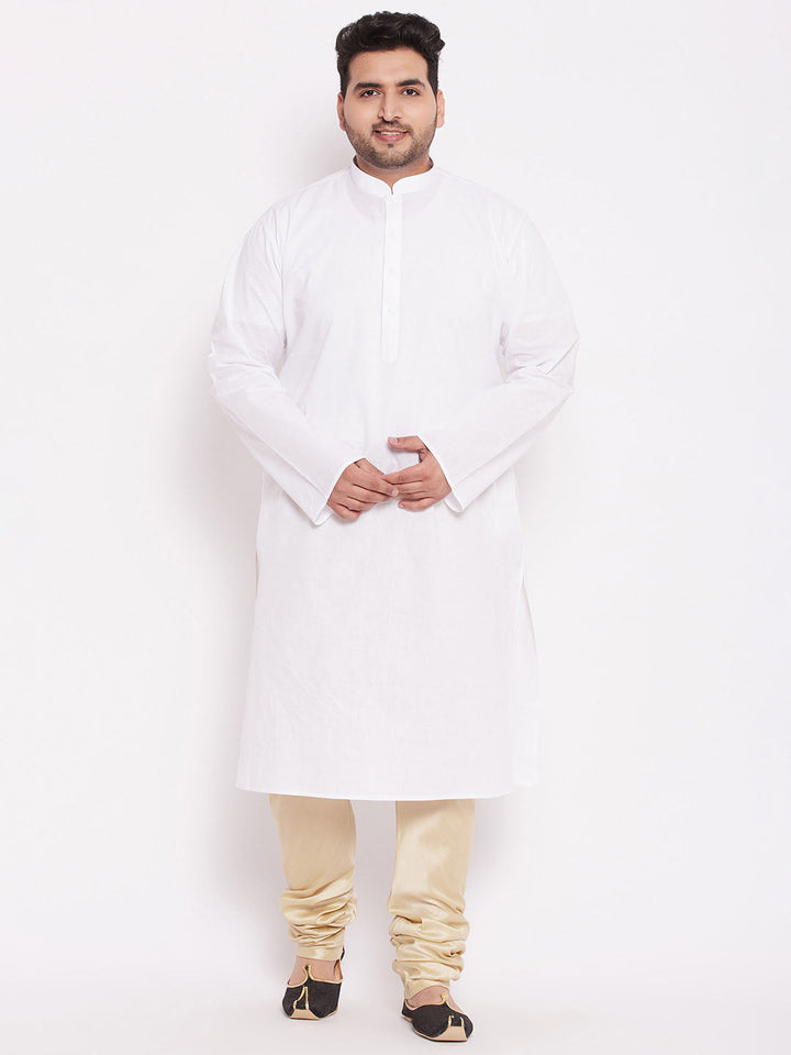 Men's Plus Size Gold Cotton Silk Blend Pyjama