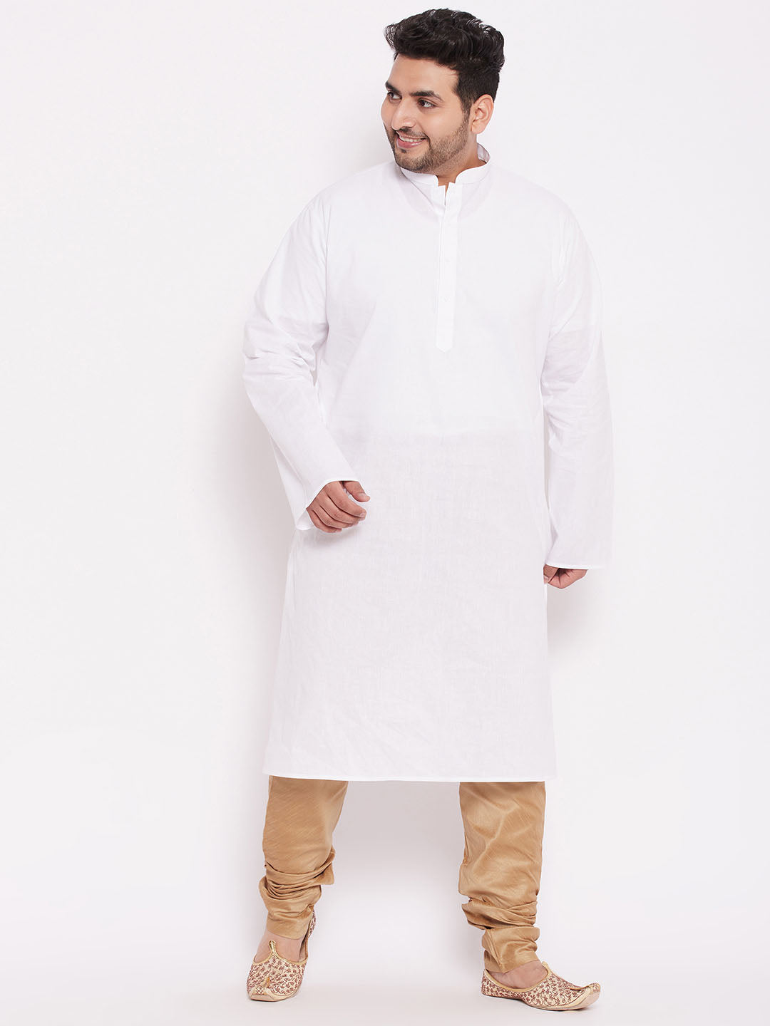Men's  Plus Size Rose Gold Cotton Silk Blend Pyjama