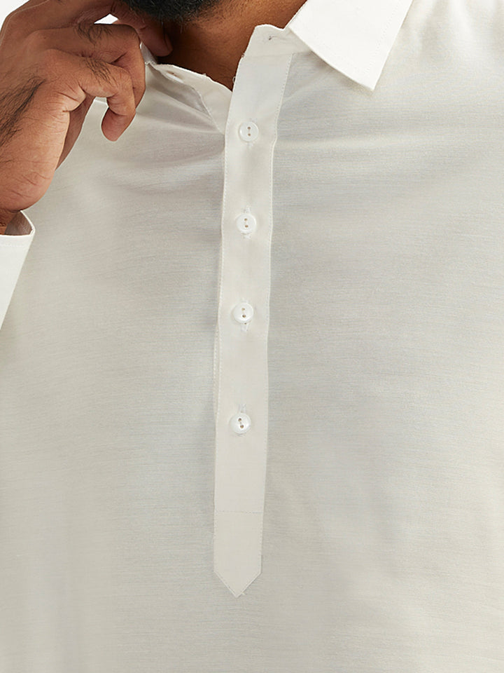Men's Plus White Pathani Kurta