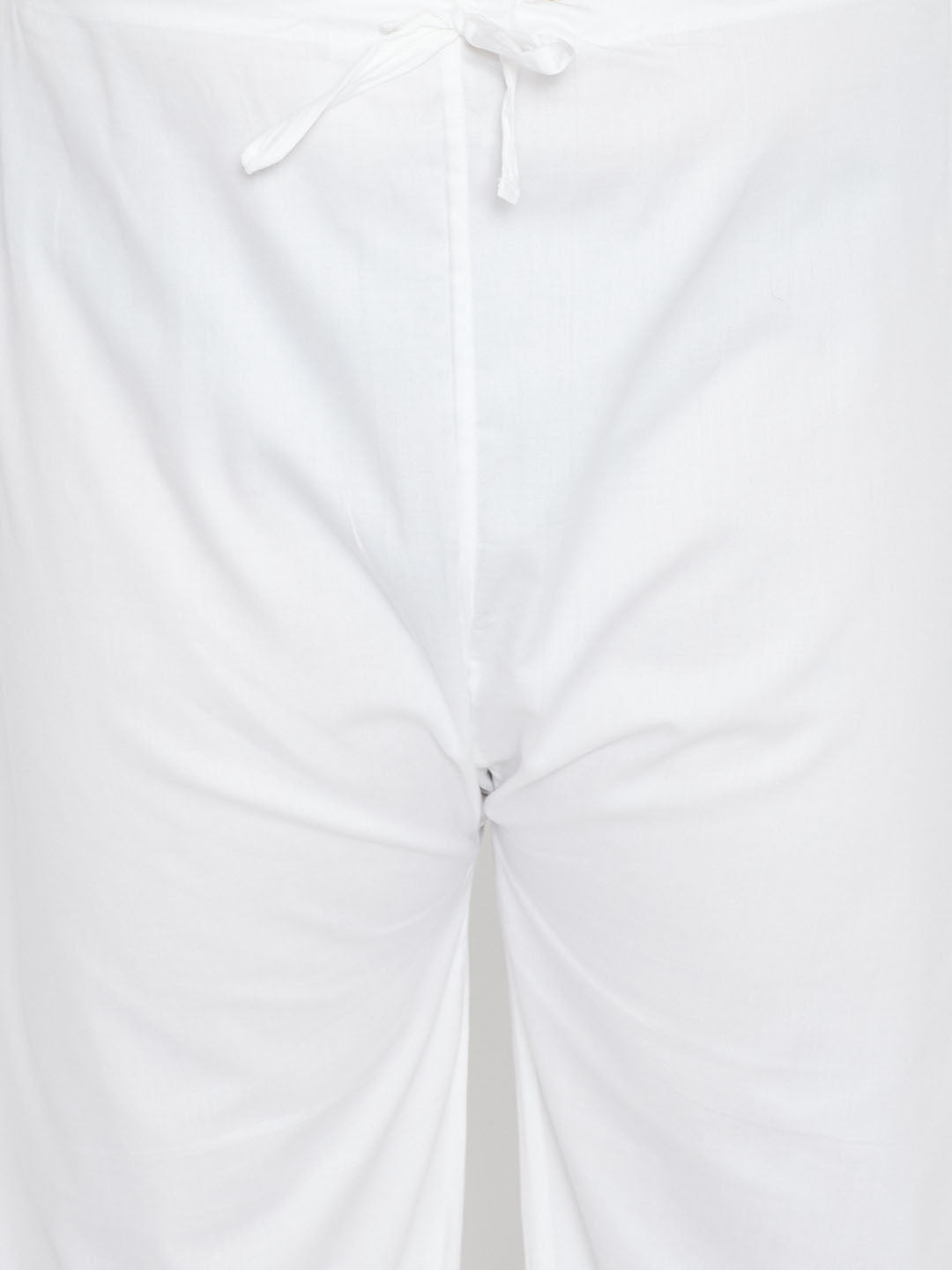 Men's Plus Size White Cotton Blend Pathani Set