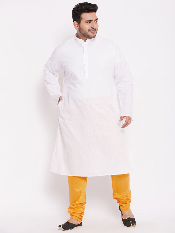 Vastramay Men's Plus Size Yellow Wine Silk Blend Pyjama