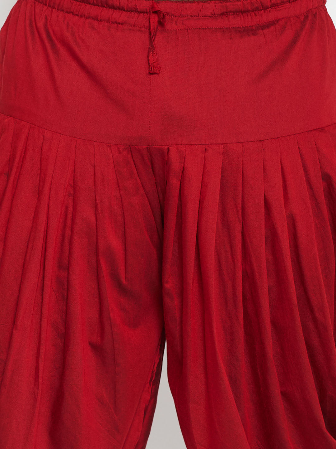 Men's Plus Size Orange Silk Blend Curved Kurta Dhoti Set