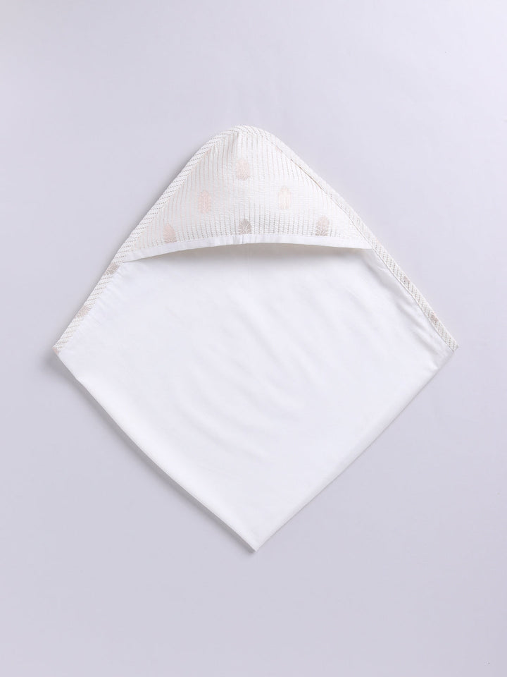 Vastramay Infant Boys Cream Silk Blend Ethnic Combo Set - qivii