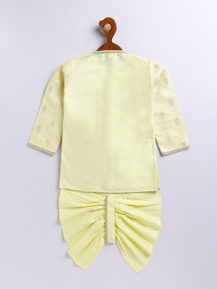 Vastramay Infant Boys Mint Green Silk Blend Ethnic Combo Set - qivii