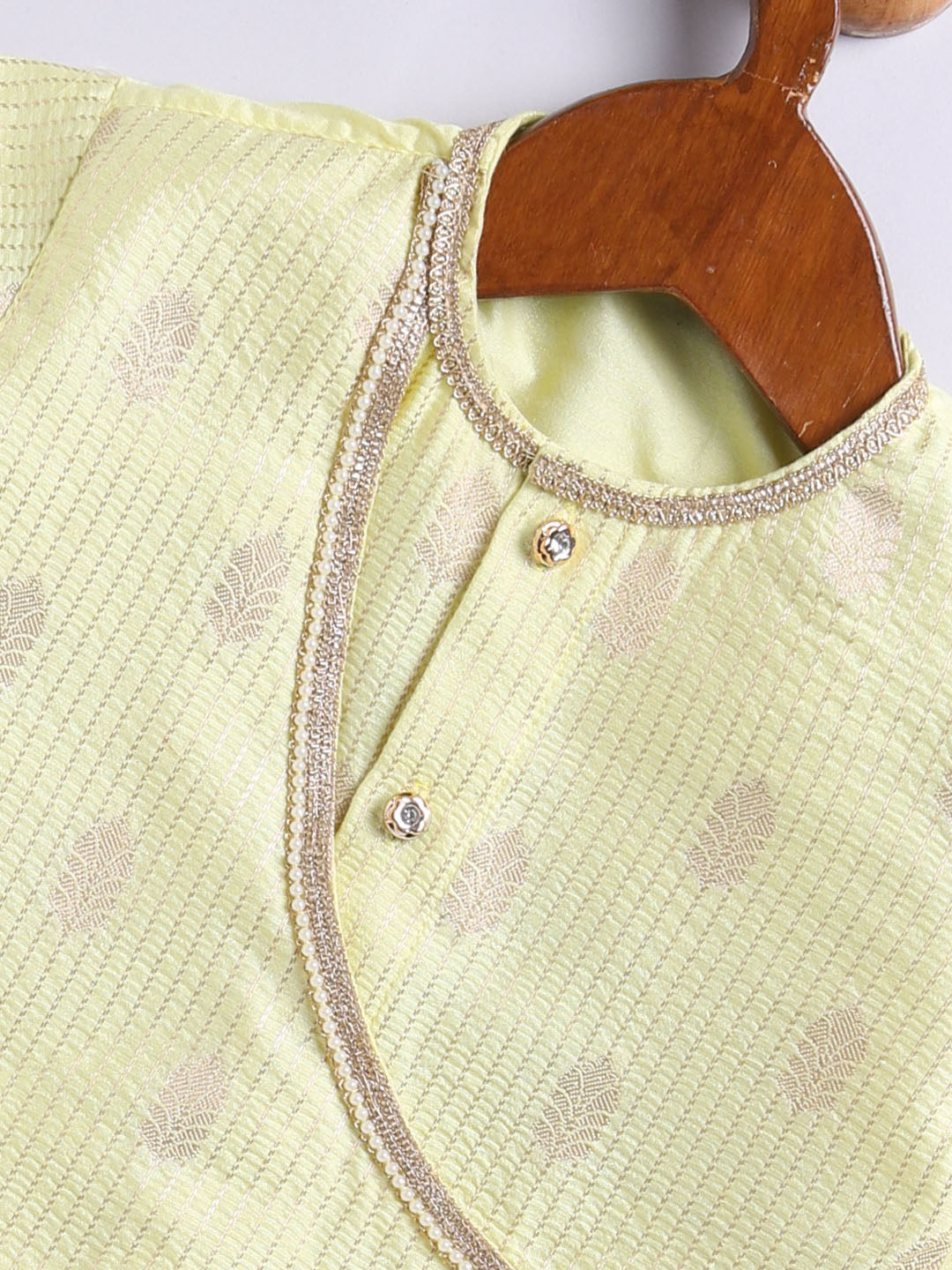 Vastramay Infant Boys Mint Green Silk Blend Ethnic Combo Set - qivii