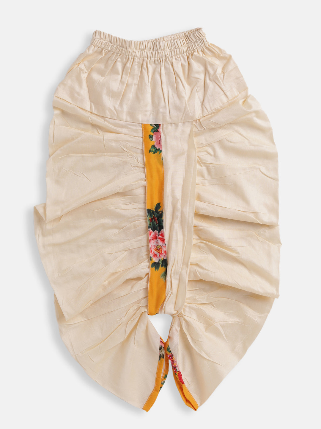 VASTRAMAY Boys Multicolor-Base-Yellow Cotton Blend Kurta and Dhoti Set - qivii