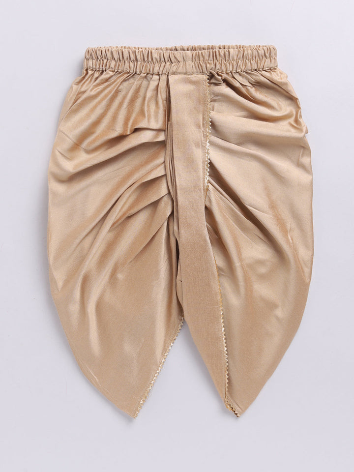 Vastramay Infant Boys White Chanderi Silk Kurta and Dhoti Set - qivii