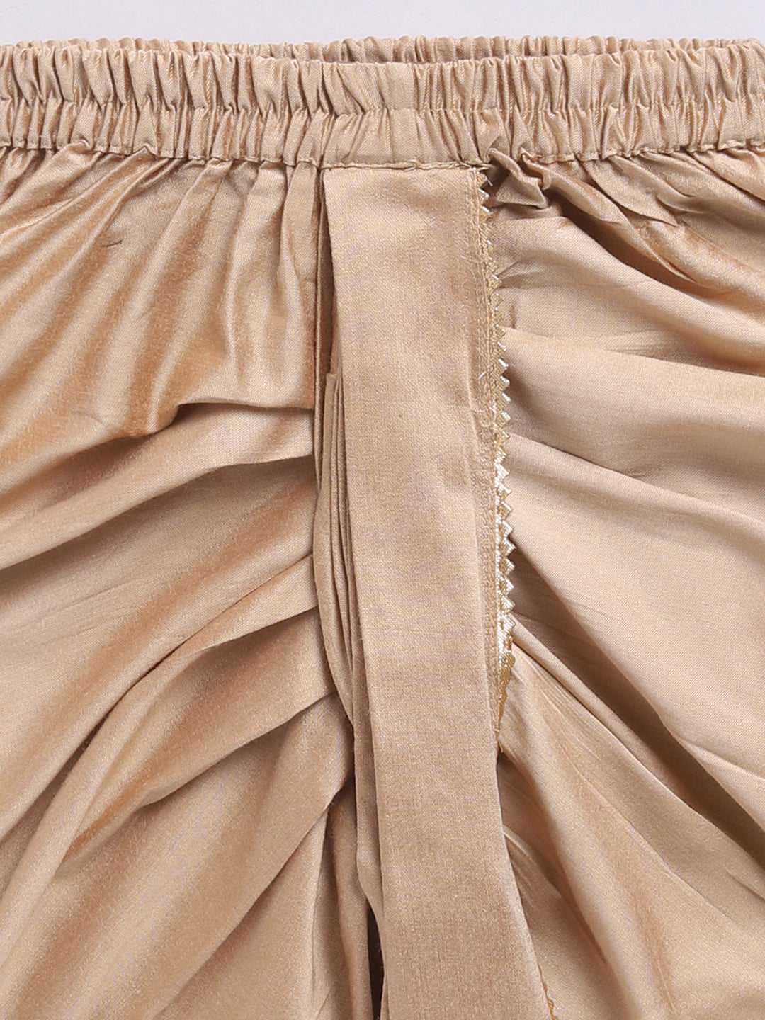 Vastramay Infant Boys White Chanderi Silk Kurta and Dhoti Set - qivii