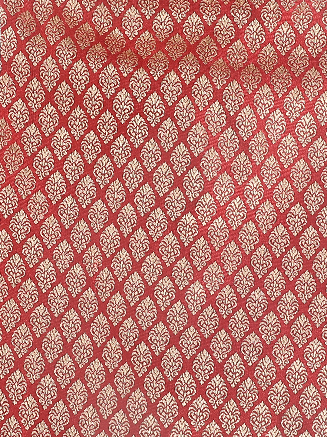 VASTRAMAY Boys Gold-Toned & Maroon Woven Design Nehru Jackets - qivii