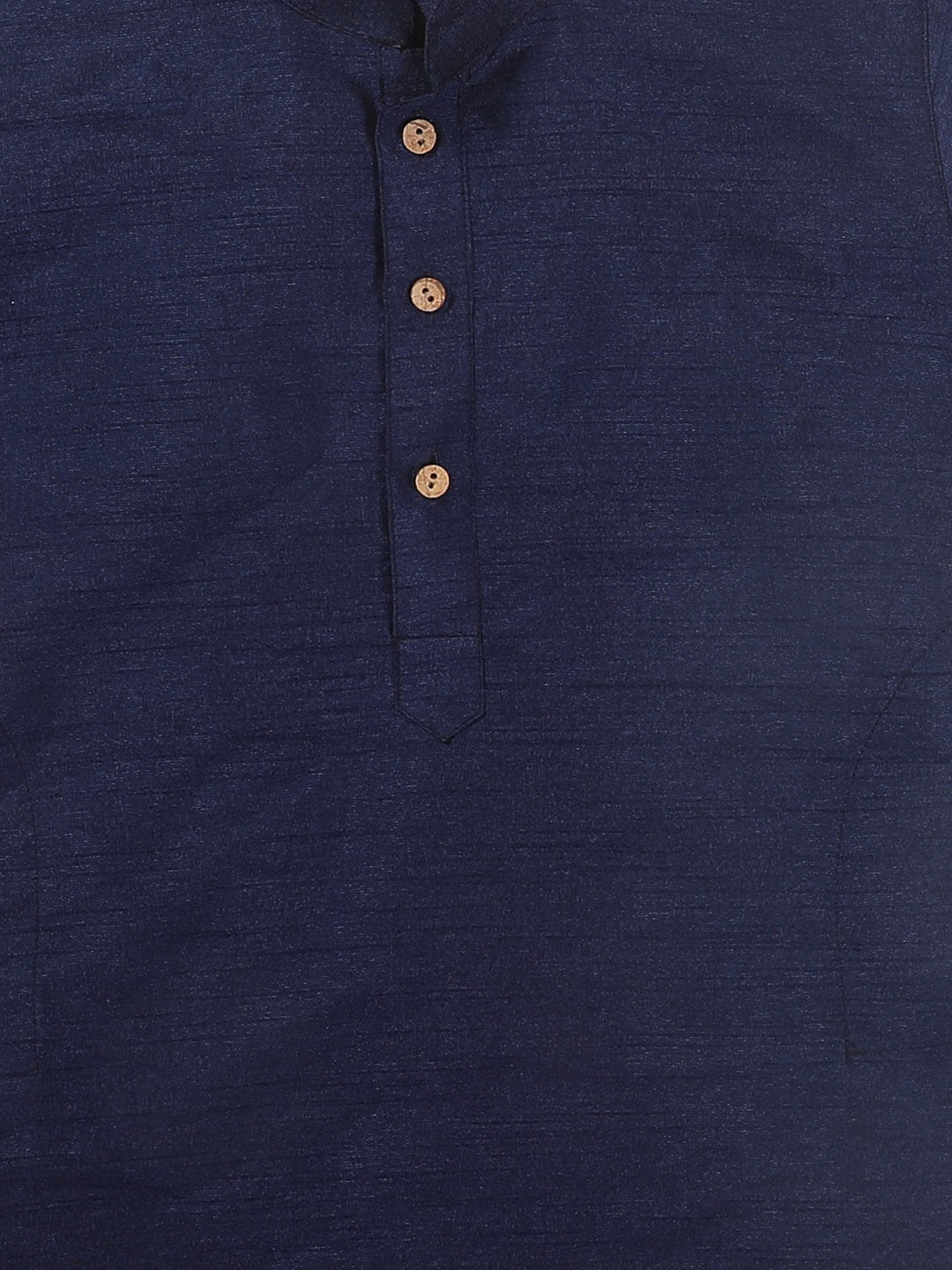 VASTRAMAY SISHU Boy's Navy Blue Kurta with Rose Gold Dhoti Pants & Maroon Nehru Jacket - qivii