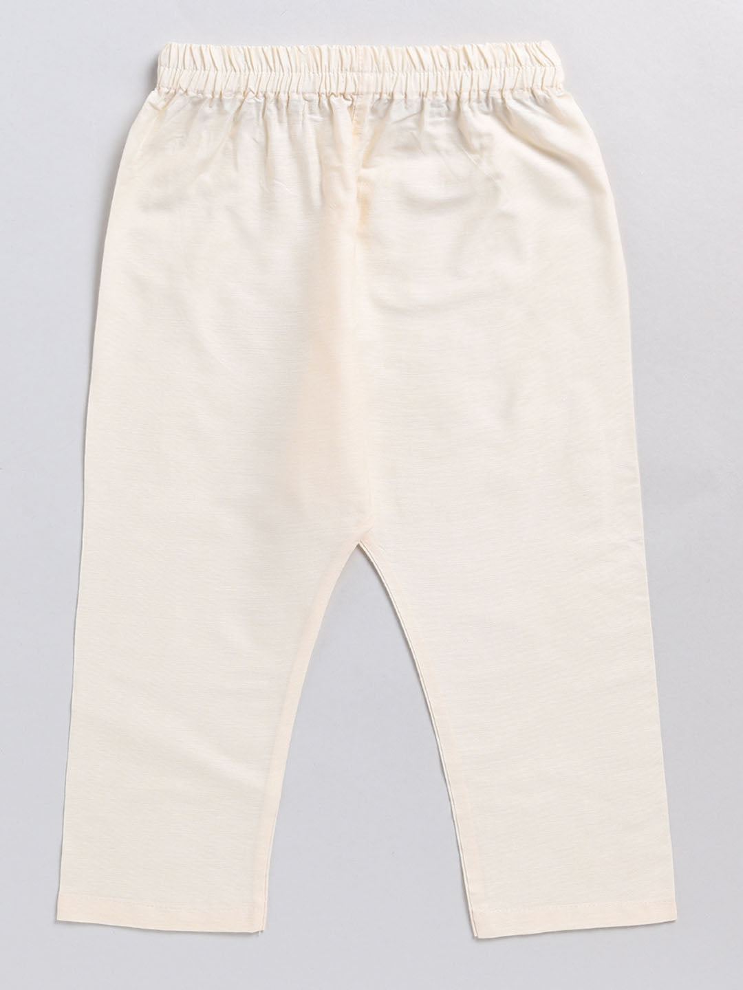 VASTRAMAY Boys' Jacket With Yellow Floral Printed Cotton Kurta Pyjama Set - qivii