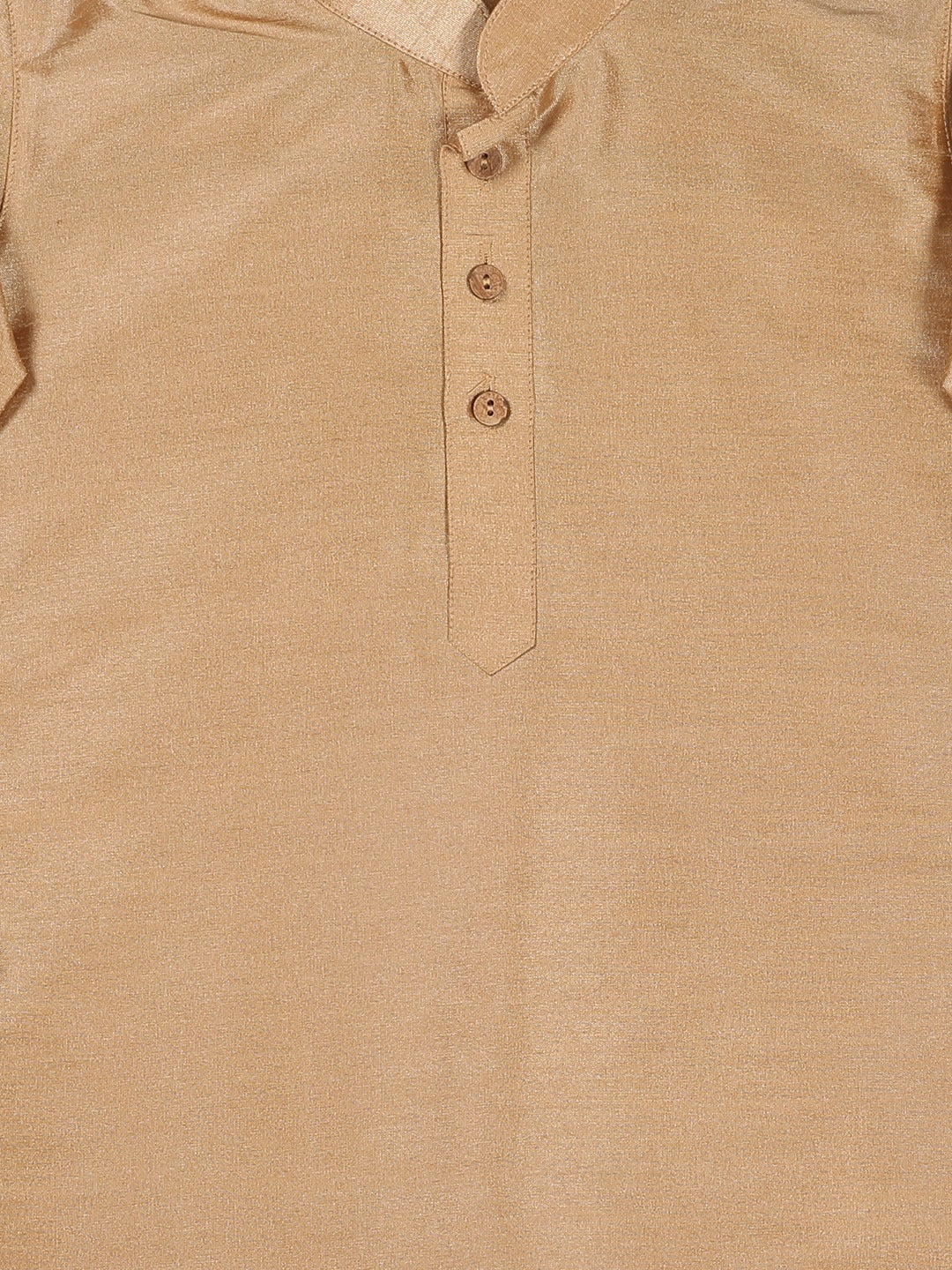VASTRAMAY SISHU Boy's Gold-Toned & Blue Kurta with Pyjama & Nehru Jacket - qivii