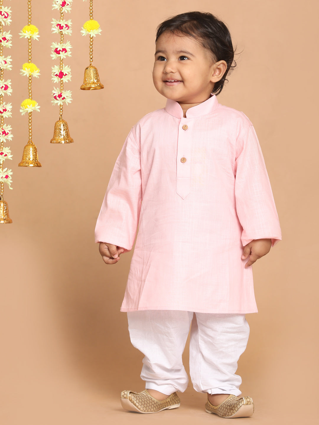 VASTRAMAY Boy's Pink Kurta - qivii