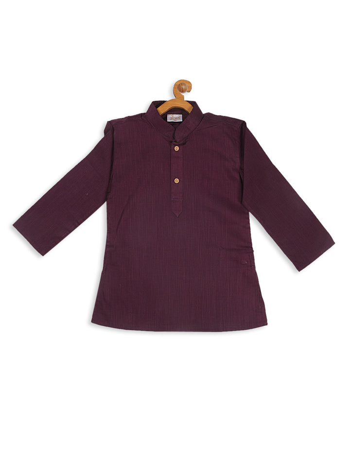 VASTRAMAY Boy's Purple Kurta - qivii