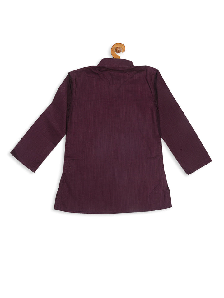 VASTRAMAY Boy's Purple Kurta - qivii