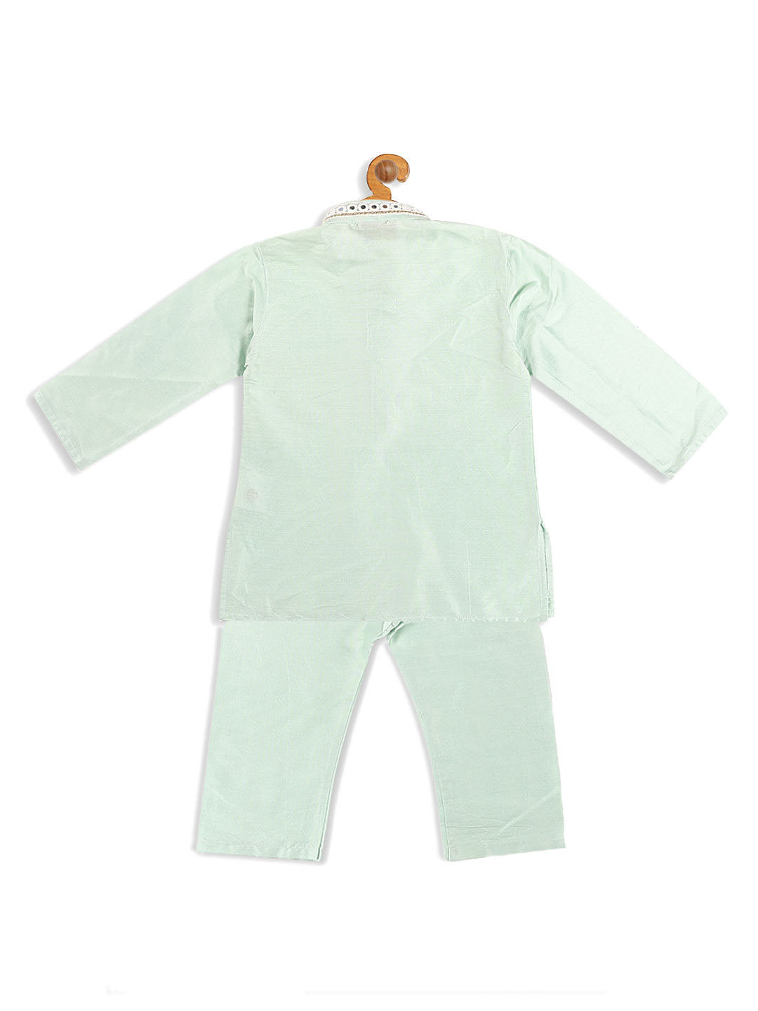 VASTRAMAY SISHU Boys' Green Viscose Kurta and Pyjama Set - qivii