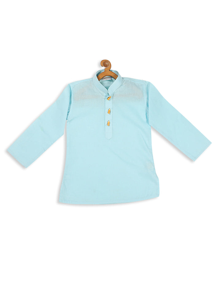 VASTRAMAY Boy's Aqua Blue Kurta - qivii