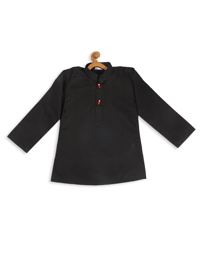 VASTRAMAY Boy's Black Kurta - qivii