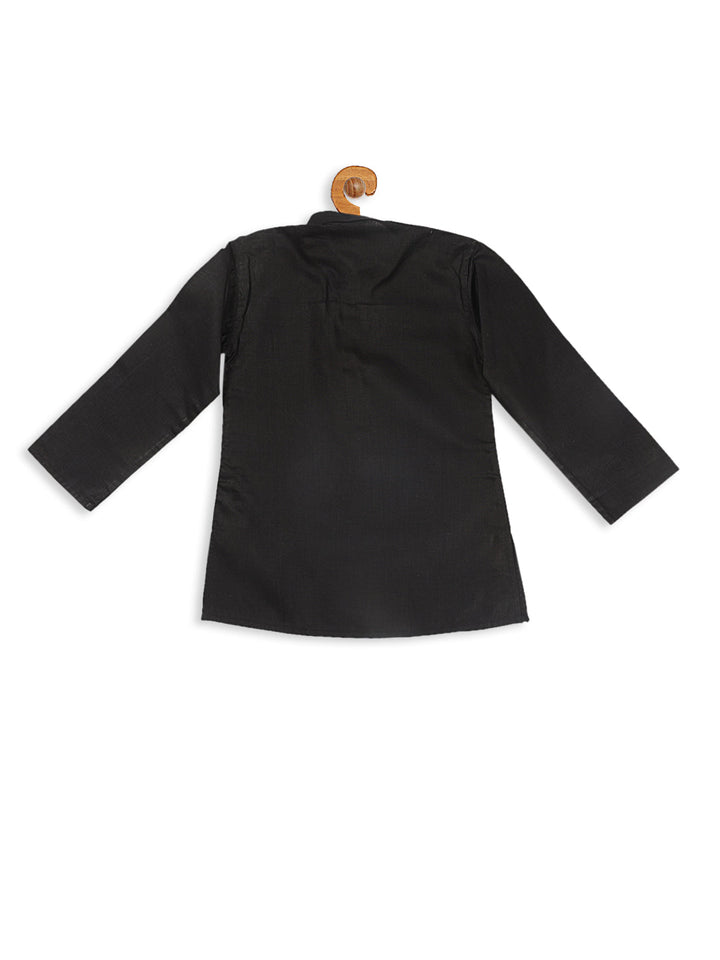 VASTRAMAY Boy's Black Kurta - qivii
