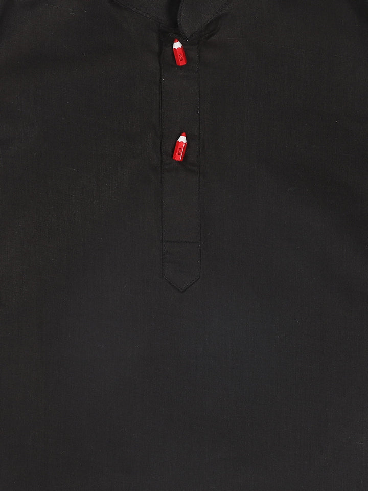 VASTRAMAY Boy's Black Kurta - qivii