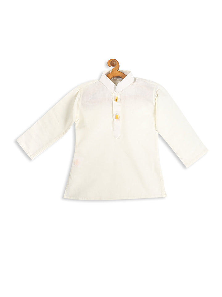 VASTRAMAY Boy's Cream Kurta - qivii