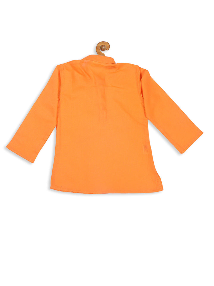 VASTRAMAY Boy's Orange Kurta - qivii