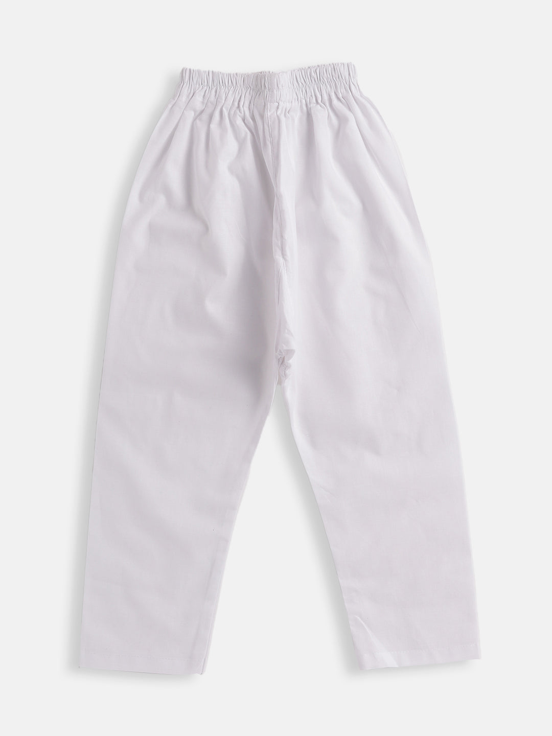 VASTRAMAY Boys Red and White Pure Cotton Kurta Pyjama Set - qivii