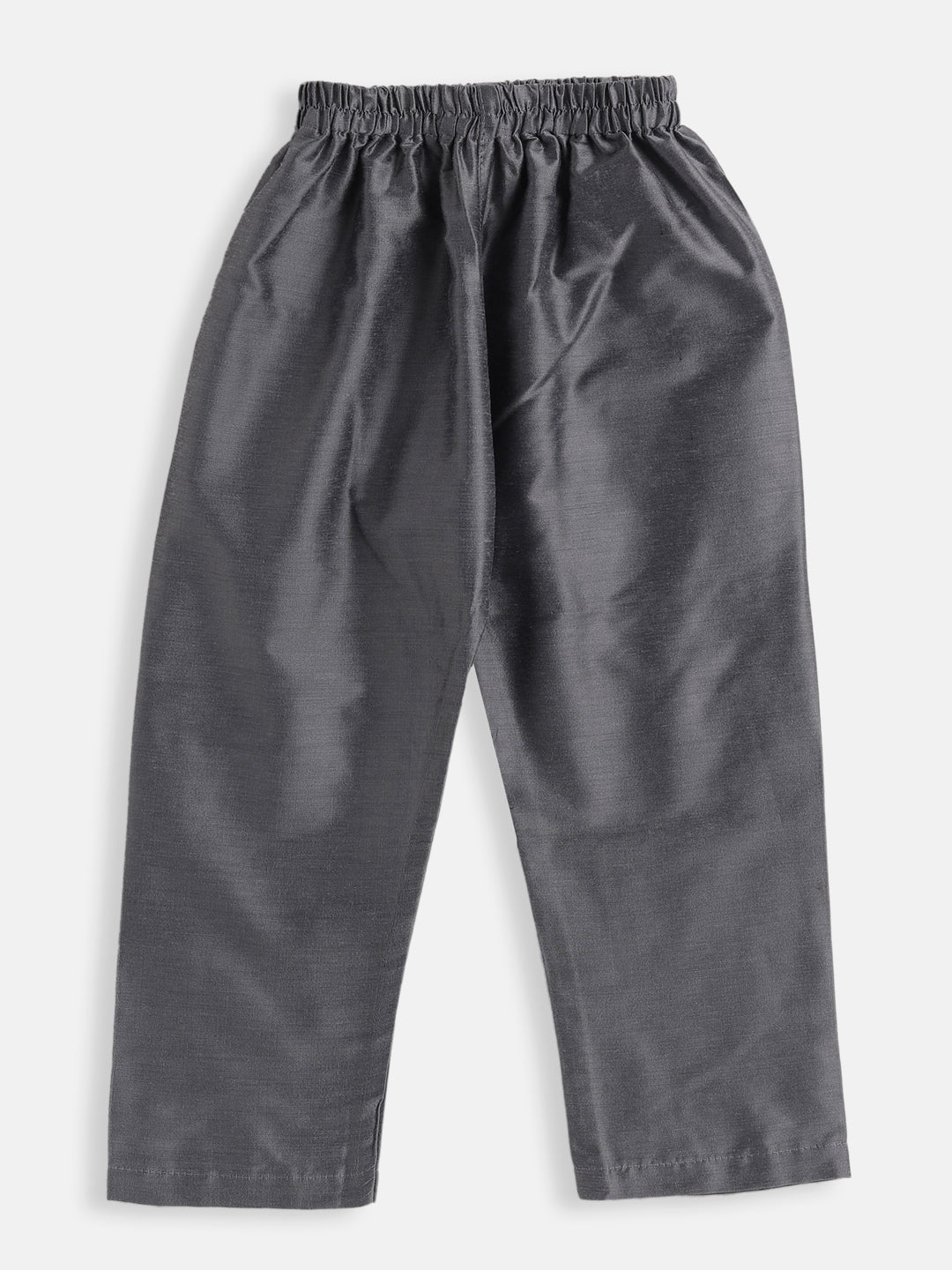 VASTRAMAY Boys Grey Cotton Blend Kurta Pyjama Set - qivii