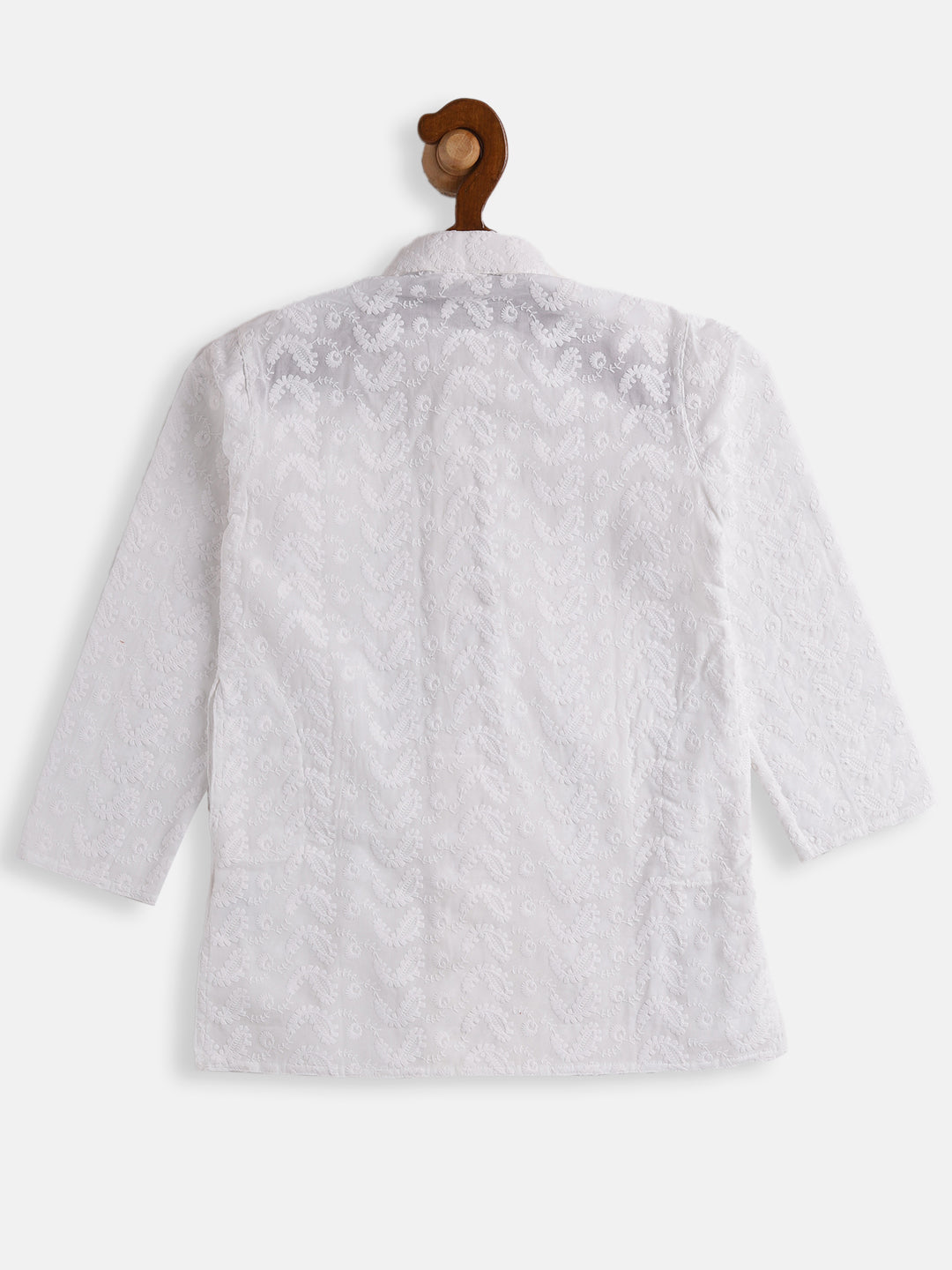 VASTRAMAY Boys White Pure Cotton Kurta - qivii