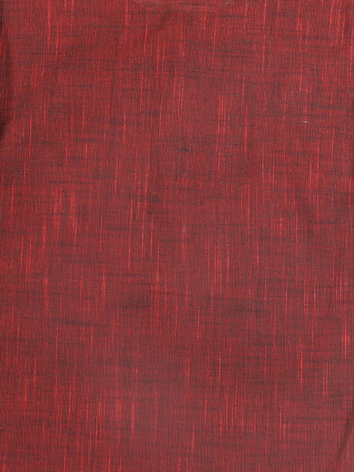 VASTRAMAY SISHU Boys' Maroon Cotton Kurta and White Pyjama Set - qivii