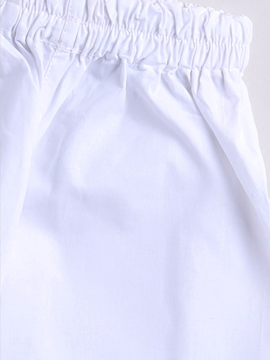 Vastramay Infant Boys Yellow And White Cotton Kurta Pyjama Set - qivii