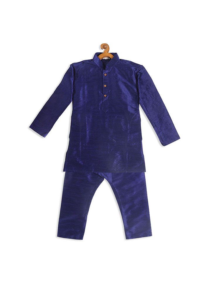 VASTRAMAY SISHU Boy's Blue Kurta With Pyjama Set - qivii