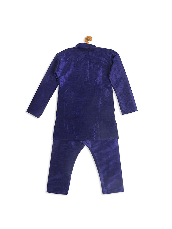 VASTRAMAY SISHU Boy's Blue Kurta With Pyjama Set - qivii