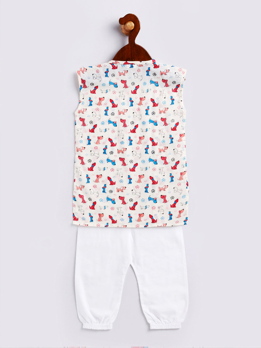 Vastramay Infant Boys Multicolor Cotton Blend Kurta Patiala Set - qivii