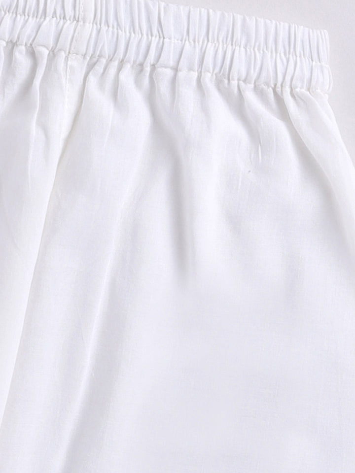 Vastramay Infant Boys Pink Cotton Blend Kurta Pyjama Set - qivii