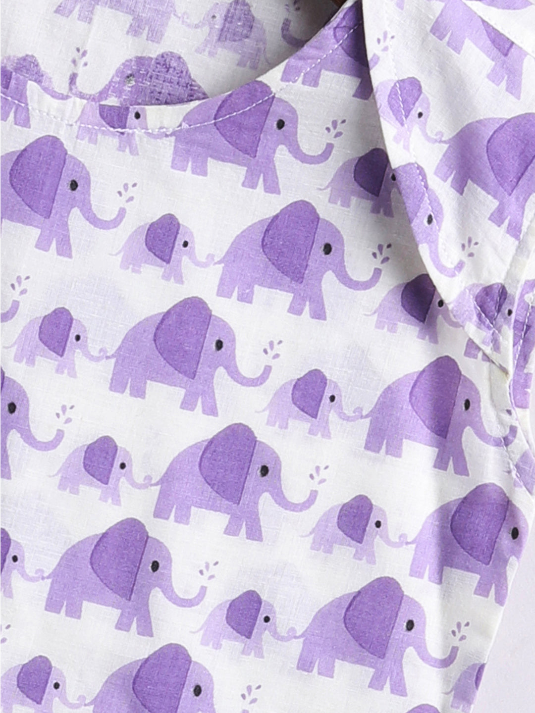 Vastramay Infant Boys Purple Cotton Blend Kurta Pyjama Set - qivii