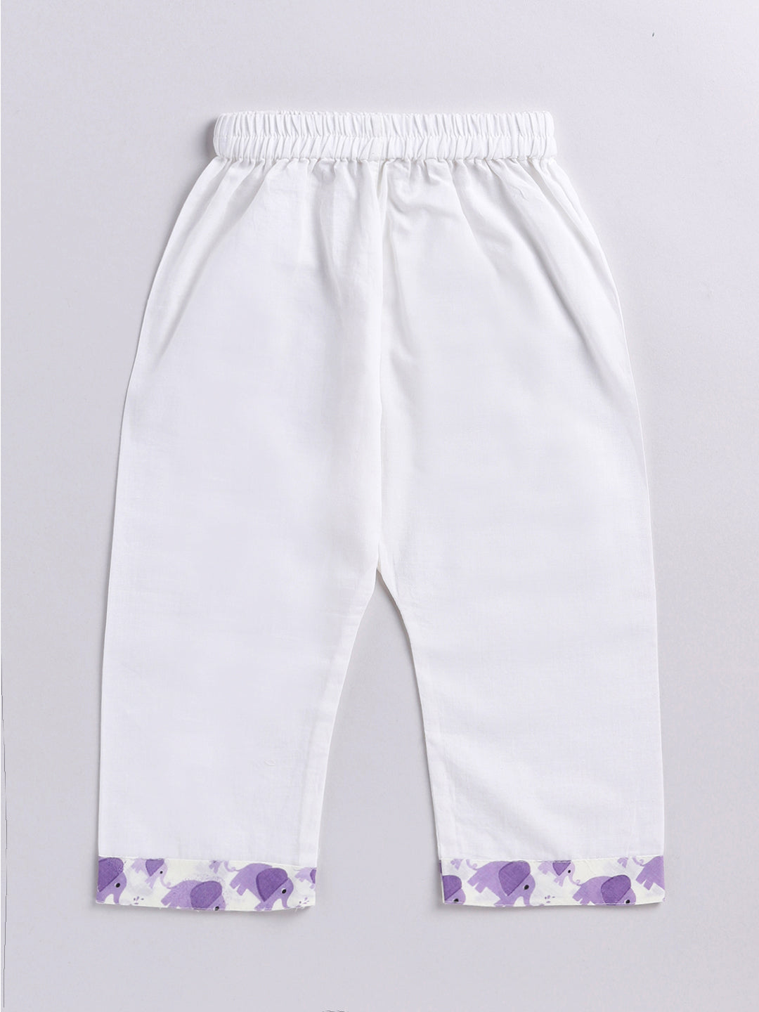 Vastramay Infant Boys Purple Cotton Blend Kurta Pyjama Set - qivii